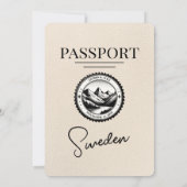 Ivoirienne Suède Faire-part de mariage de passepor (Dos)