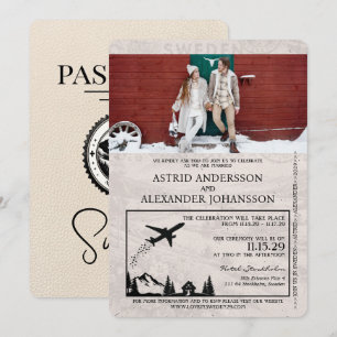 Ivoirienne Suède Faire-part de mariage de passepor