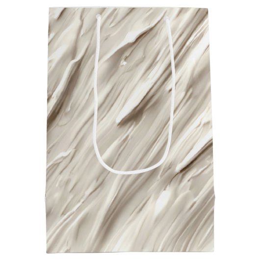 Ivoor Abstract gestructureerd ontwerp Medium Cadeauzakje (Achterkant)