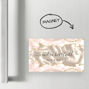 Ivoor Agaat Goud Glitter Luxe Magnetisch Visitekaartje