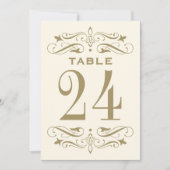 Ivoor Antiek Goud Bloei Tafelnummer (Voorkant)