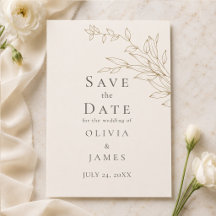 Ivoor & Antiek Goud Botanische Save the Date