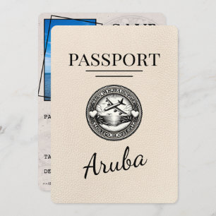 Ivoor Aruba Passport Bewaar de datum Save The Date