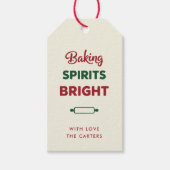 Ivoor Baking Spirits Bright Christmas Gift Label Cadeaulabel (Voorkant)