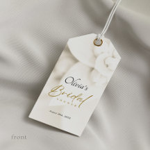 Ivoor Bloei & Elegante Gouden Schrift Bruiloftsfee