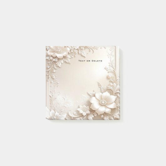 Ivoor Bloemen Post it Notities Post-it® Notes (Voorkant)