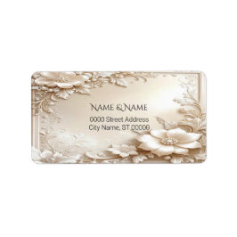 Ivoor Bloemen Retouradres Label