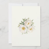 Ivoor Bloemige Blauwe Hortensia Tuin Bruidsdouche Kaart (Achterkant)