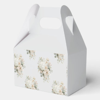 Ivoor Bloemstukken Sticker – Elegante Bloemen Bedankdoosjes