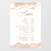Ivoor Blush Agate Dienstenmenu Raamsticker (Vel)