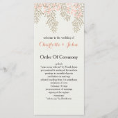 Ivoor Blush Gold Bloemen Trouwprogramma's Programma (Voorkant)