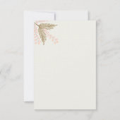 Ivoor blush gouden bruiloft RSVP kaarten (Achterkant)