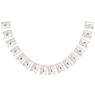 Ivoor Blush Roze Bloemen Bunting Vlag Vlaggetjes