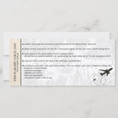 Ivoor Brazilië Bruiloft Boarding Pass Uitnodiging (Achterkant)