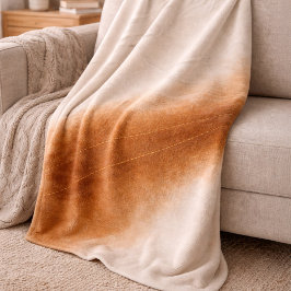 Ivoor Bruine Fade Fleece Deken