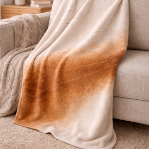 Ivoor Bruine Fade Fleece Deken