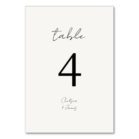 Ivoor | Chic B&W minimalistische bruiloft Kaart (Achterkant)