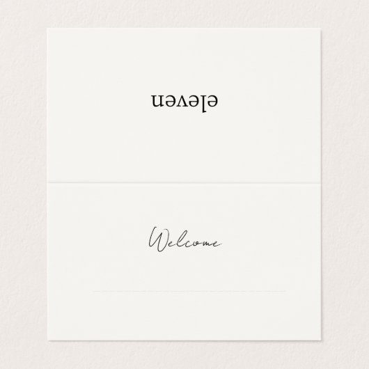 Ivoor | Chic Minimal Lined Wedding Gevouwen Kaart (Buitenkant ongevouwen)