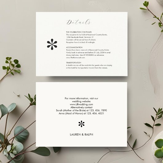 Ivoor | Chic QR Code Wedding Details RSVP Kaartje