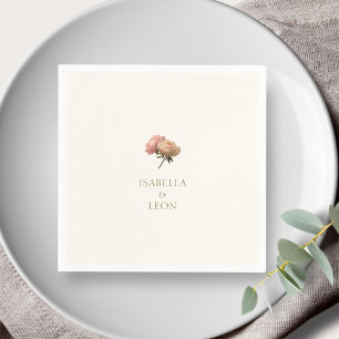 Ivoor Chic Roze Bruiloft Servet