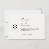Ivoor | Chic Script RSVP QR code bruiloft (Voorkant)