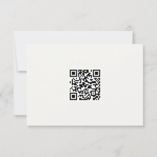 Ivoor | Chic Script RSVP QR code bruiloft (Achterkant)