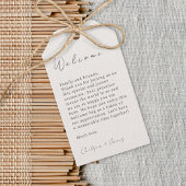 Ivoor | Chic Script Wedding Welcome Gift Label Cadeaulabel