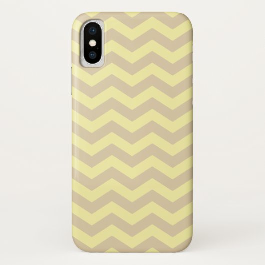 Ivoor Cream Neutrale Chevrons Case-Mate iPhone Case (Achterkant)