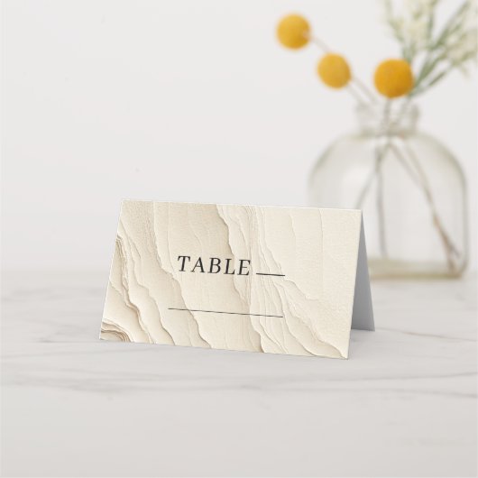 Ivoor Crème Bohemien Getextureerde Tafel (Voorkant)