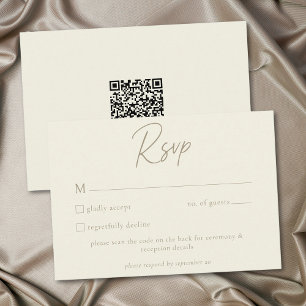Ivoor Crème Minimalistische Blad Eikel Herfst Brui RSVP Kaartje