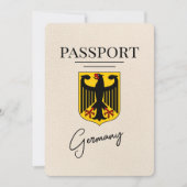 Ivoor Duitsland paspoort Bewaar de datum Save The Date (Voorkant)