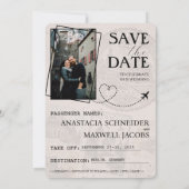Ivoor Duitsland paspoort Bewaar de datum Save The Date (Achterkant)