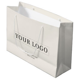 Ivoor Eenvoudig Minimaal Bedrijf Logo Gift Groot Cadeauzakje