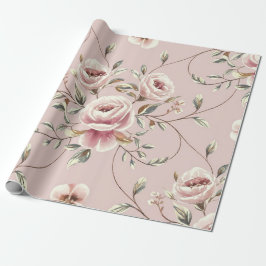 Ivoor Elegance Waterverf Pattern Cadeaupapier