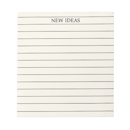 Ivoor Elegant & Classic Stationery Notitieblok (Voorkant)