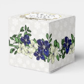 Ivoor- en blauw-Floral-bruiloft voor cadeaudoos Bedankdoosjes (Achterkant)