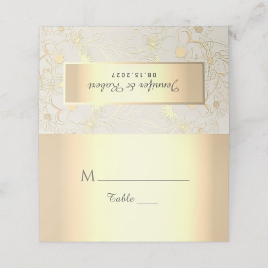 Ivoor- en gouden bruiloft (Buitenkant ongevouwen)