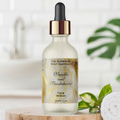 Ivoor en Gouden Folie Cosmetica Dropper Fles Label