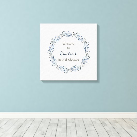 ivoor en marinesolf vrijgezellenfeest Welkomstteke Canvas Afdruk (Insitu (Houten vloer))