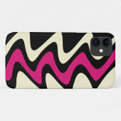 Ivoor- en warme roze avy strepen Case-Mate iPhone case (Achterkant (horizontaal))