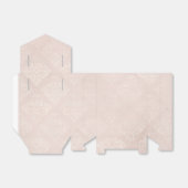 Ivoor en witte Grunge vervaagde Damask Bedankdoosjes (Uitgevouwen)