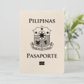 Ivoor Filipijnen Paspoort Bewaar de datum Save The Date (Staand voorkant)
