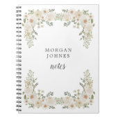 ivoor floral elegant monogram notitieboek (Voorkant)