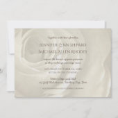 ivoor floral simpel elegant bruiloft uitnodiging (Voorkant)