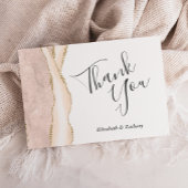 Ivoor Gold Agaat Bruiloft Flat Dank u Kaart