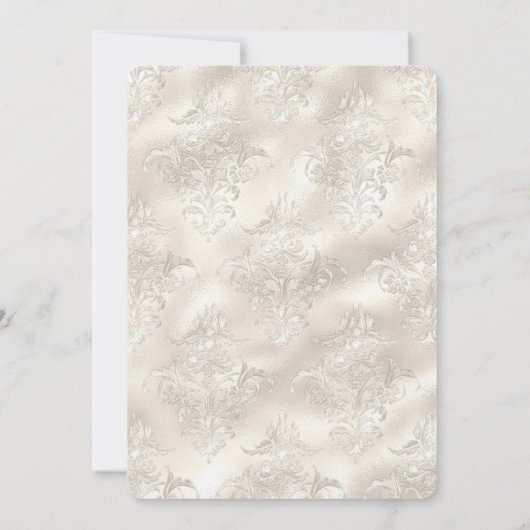 Ivoor, Goud, en Parels Galentine's Party Kaart (Achterkant)