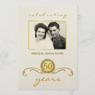 Ivoor & Goud - Uitnodigingen voor 50-jarig jubileu