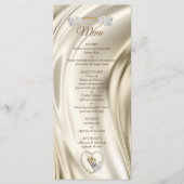 Ivoor, Groen, Blauw, Gouden Zijde & Parels Menu (Voorkant)