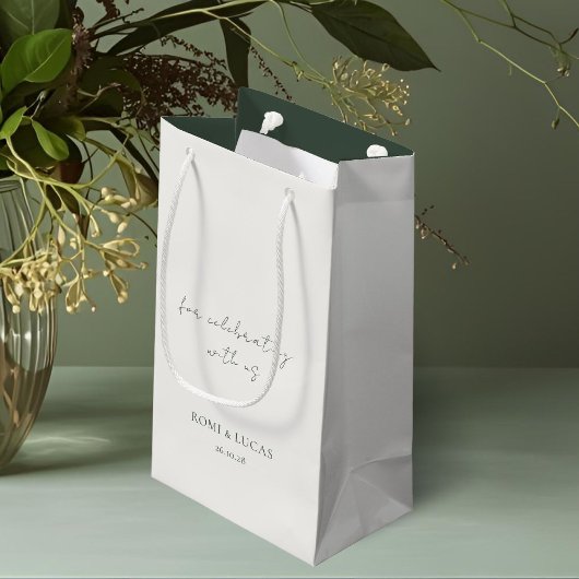 Ivoor & Groen | Bloemenmonogram bruiloft Dank u Klein Cadeauzakje