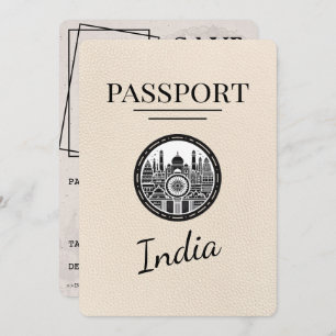 Ivoor India Passport Bewaar de datum Save The Date